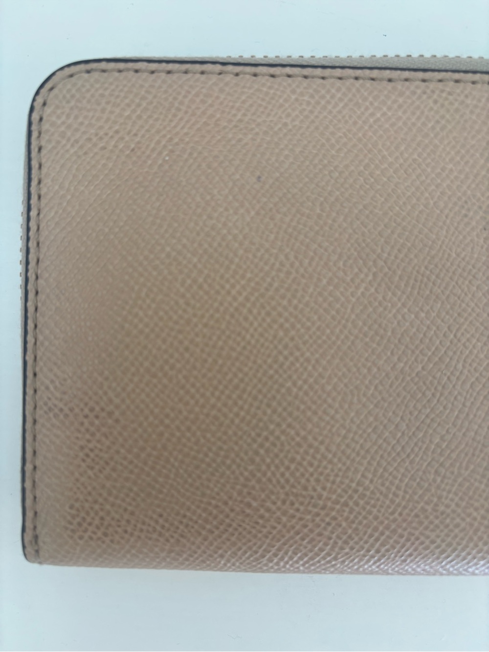 Coach Taupe Leather Zip-Around Wallet with Exterior Card Slot - Picture 10 of 12